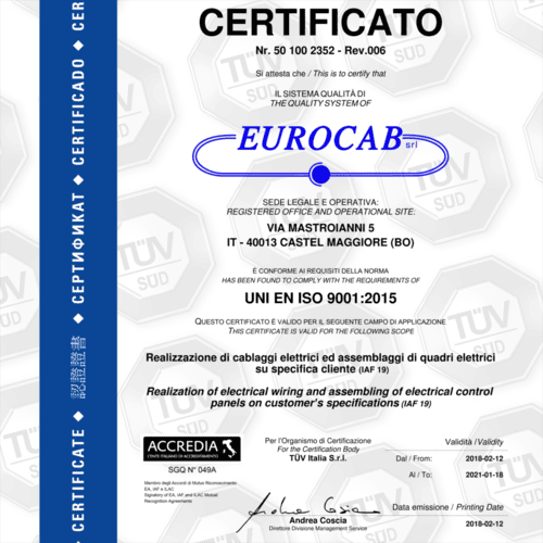 certificato di qualità